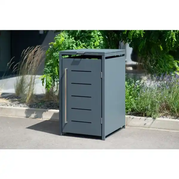 Bild 1 von Mülltonnenbox, für 1 x 240 L, BxTxH: 68 x 80 x 116 cm, anthrazit