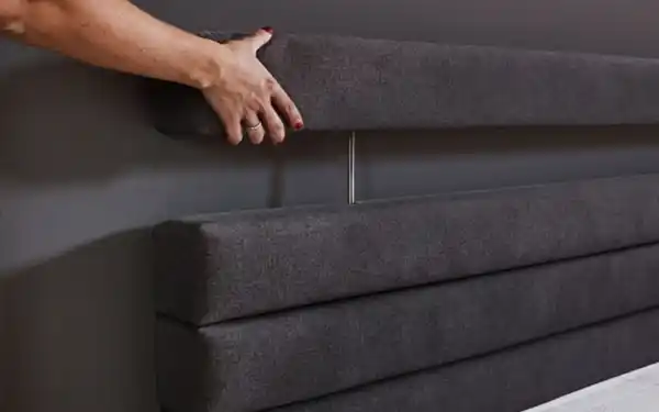 Bild 4 von Sun Garden - Boxspringbett BX1750 Kokomo, anthrazit, 140 x 200 cm, mit höhenverstellbarem Kopfteil