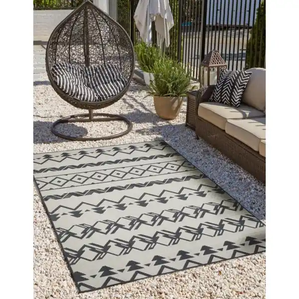 Bild 4 von Teppich »Reno«, BxL: 120 x 160 cm, beige/anthrazit, Boho-Stil