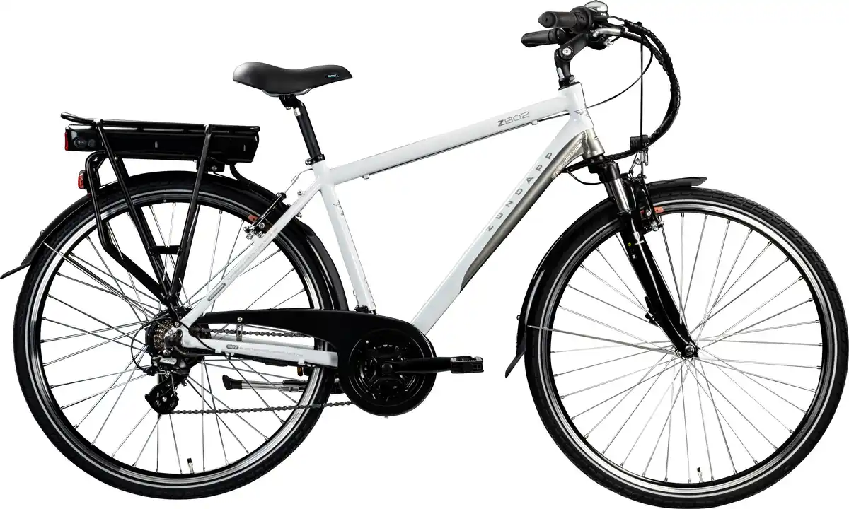 Bild 1 von Zündapp E-Bike Trekking Z802 Herren 28 Zoll RH 48cm 21-Gang 374 Wh weiß grau