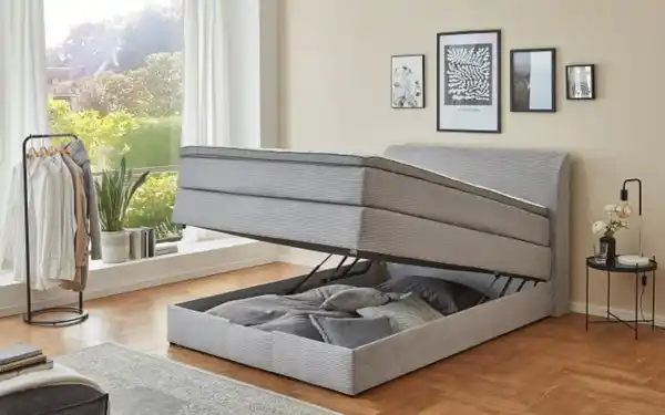 Bild 2 von Boxspringbett Kurt, silber, 120 x 200 cm