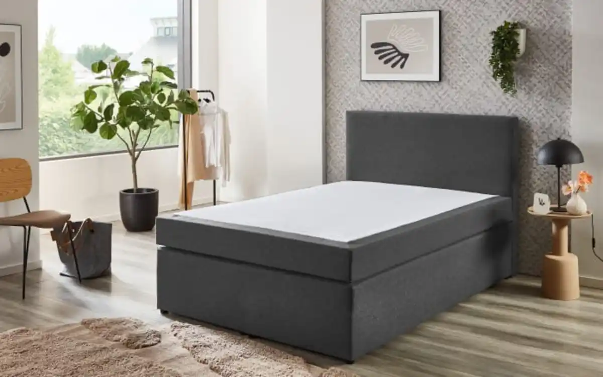 Bild 1 von Boxspringbett Aspen, anthrazit, 120 x 200 cm