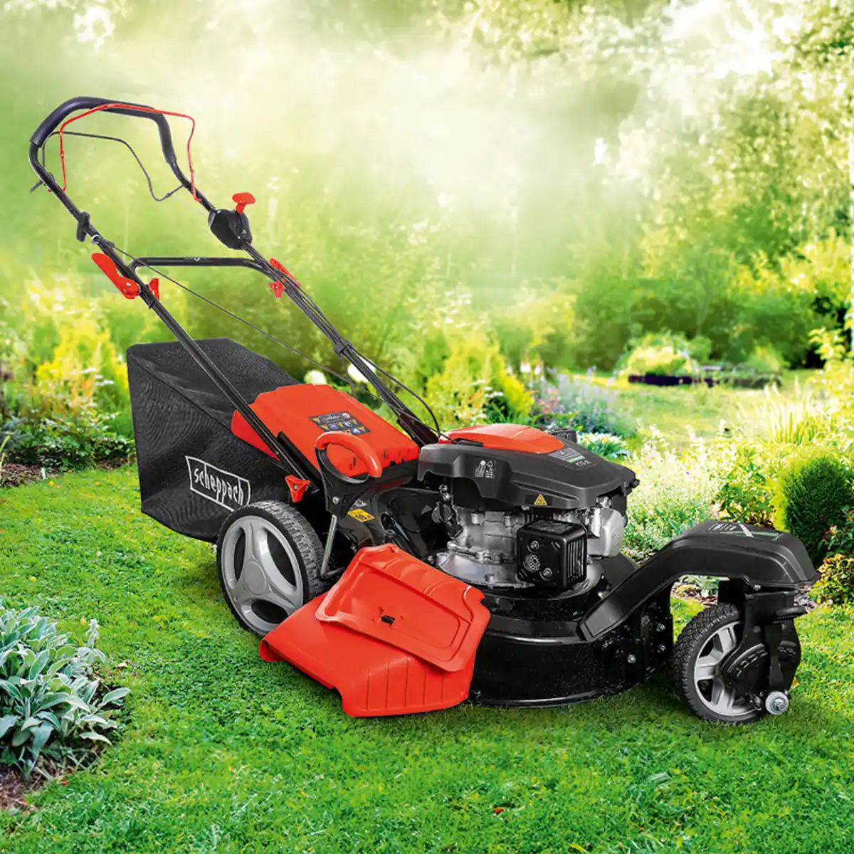 Bild 1 von Scheppach Benzin-Rasenmäher Trike 6in1