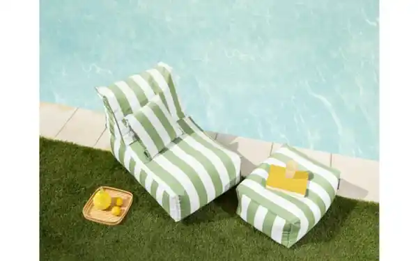 Bild 4 von Sitzsack Rock Santorin, grün/weiß, 65 x 65 x 100 cm