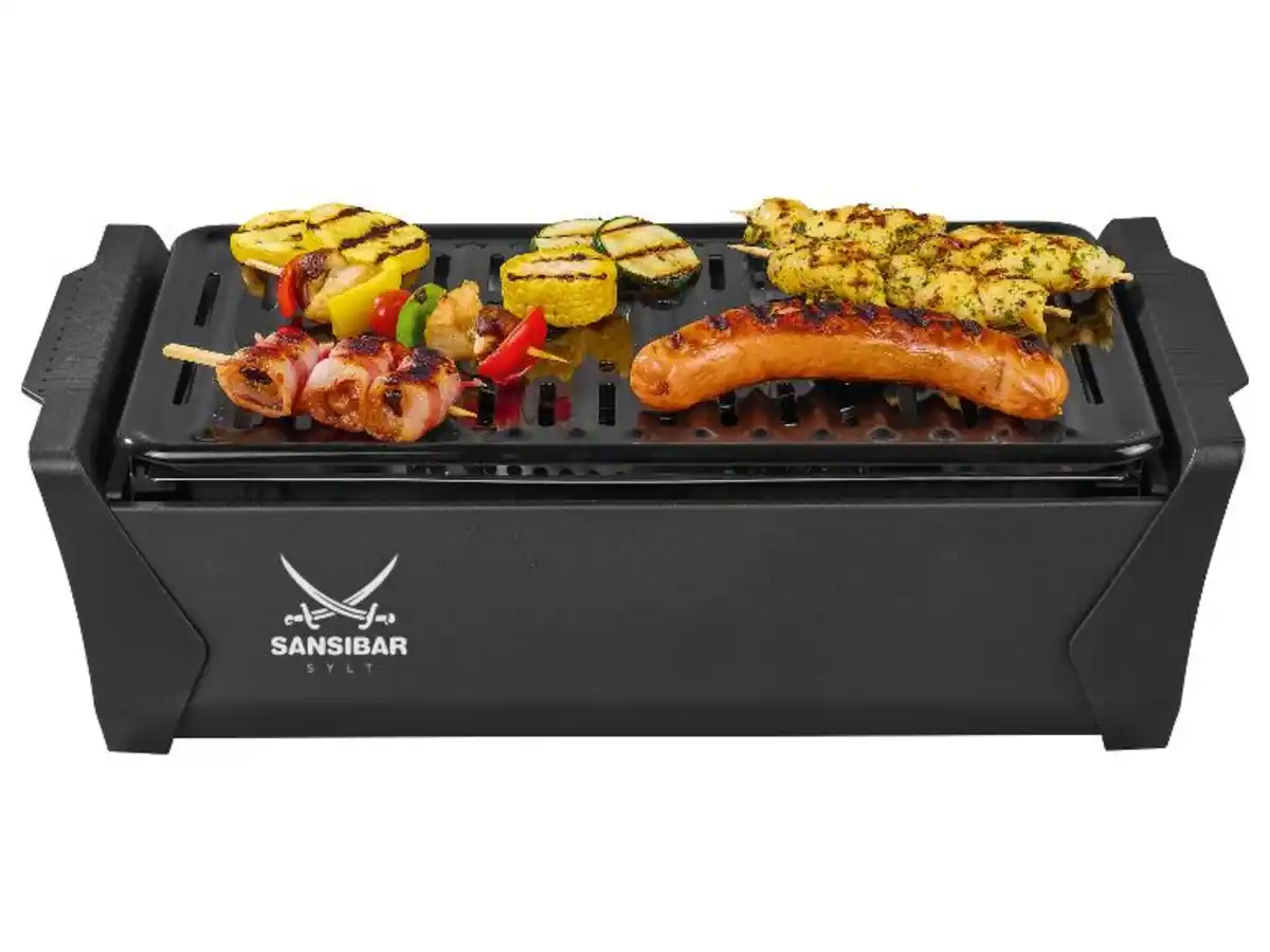 Bild 2 von SANSIBAR Holzkohlegrill mit Aktivbelüftung, L 44,5 x B 25,5 x H 15 cm