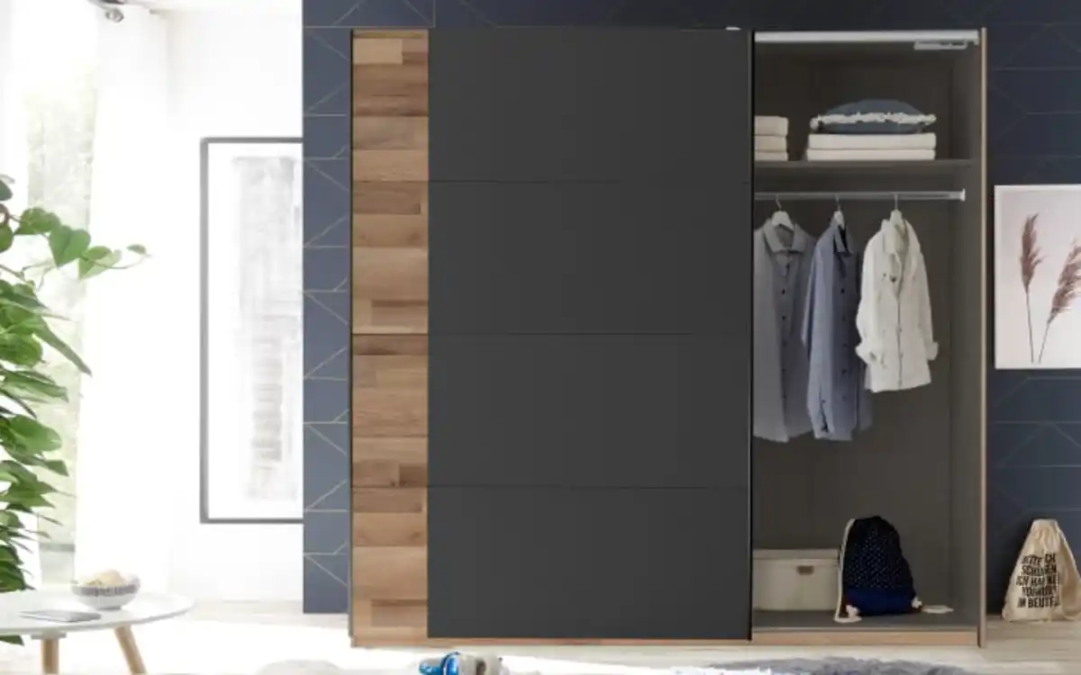 Bild 3 von Pol Power - Schwebetürenschrank Medina, Montana Oak, graphit, 215 x 210 cm