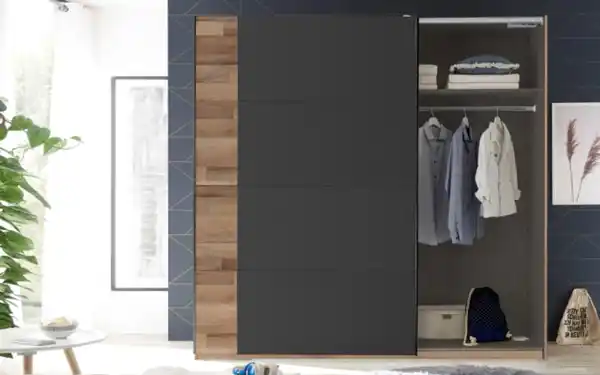 Bild 3 von Pol Power - Schwebetürenschrank Medina, Montana Oak, graphit, 215 x 210 cm