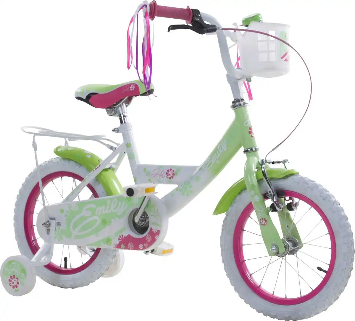 Bild 1 von Hi5 Kinderfahrrad Emily Mädchen 14 Zoll weiß grün