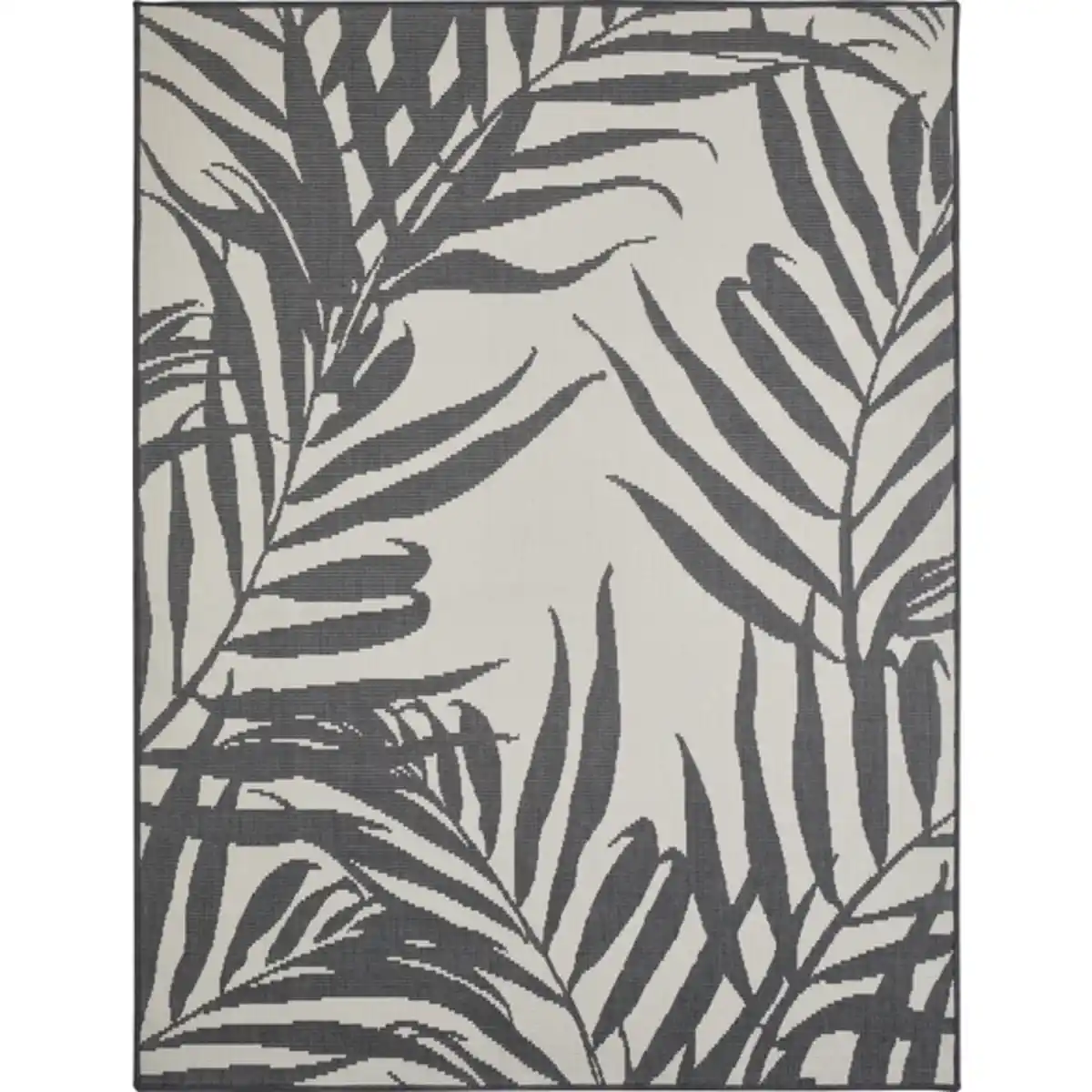 Bild 1 von Teppich »Reno«, BxL: 80 x 140 cm, beige/anthrazit, Muster: Blätter