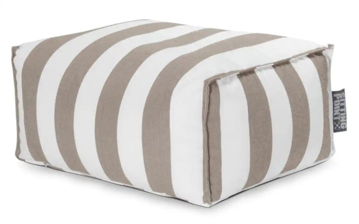 Bild 1 von Sitzhocker Roll Santorin, taupe/weiß, 65 x 35 x 55 cm