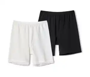 2 Radler-Shorts, schwarz und weiß