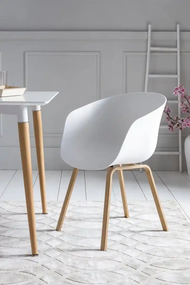 Bild 1 von SalesFever Schalenstuhl (Set, 2 St), Metallbeine in Holzoptik