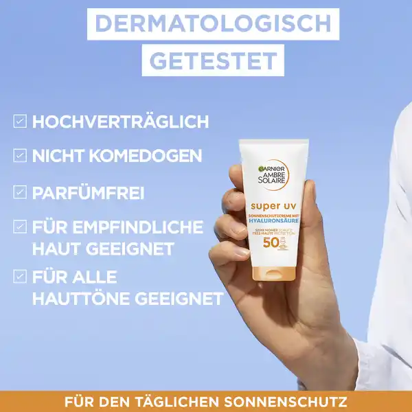 Bild 4 von Garnier Ambre Solaire Sonnencreme Gesicht Anti-Age Super UV LSF 50, 50 ml