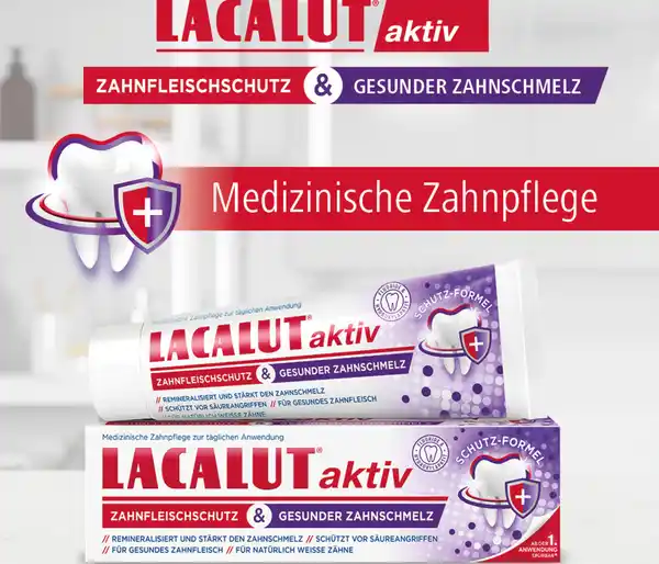 Bild 4 von LACALUT aktiv medizinische Zahncreme Zahnfleischschutz & gesunder Zahnschmelz, 75 ml