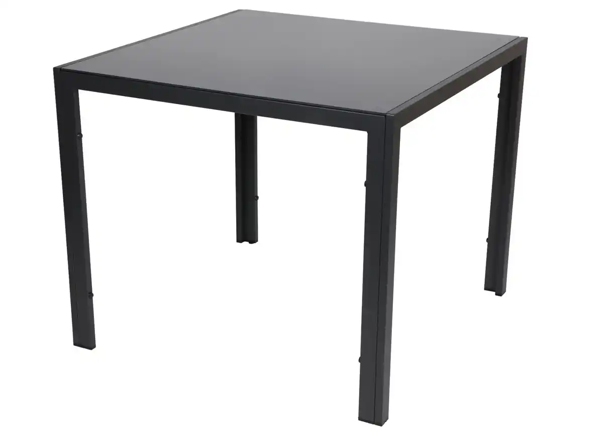 Bild 1 von Gartentisch Korfu mit Glasplatte 90cm Anthrazit