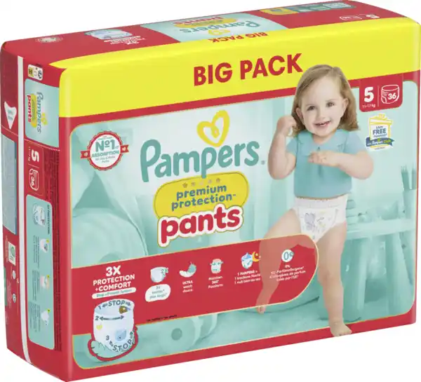 Bild 2 von Pampers premium protection Pants Gr.5 Junior 11-17kg Big Pack