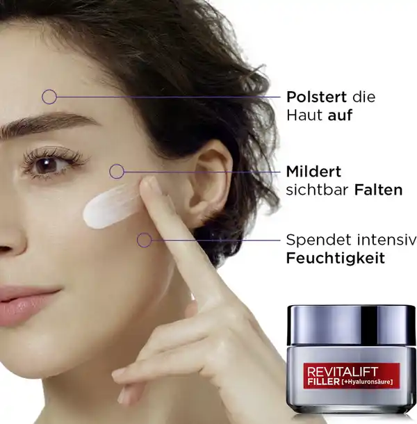 Bild 4 von L’Oréal Paris Revitalift Filler [+Hyaluronsäure] Intensiv Aufpolsternde Anti-Age Pflege Tag, 50 ml