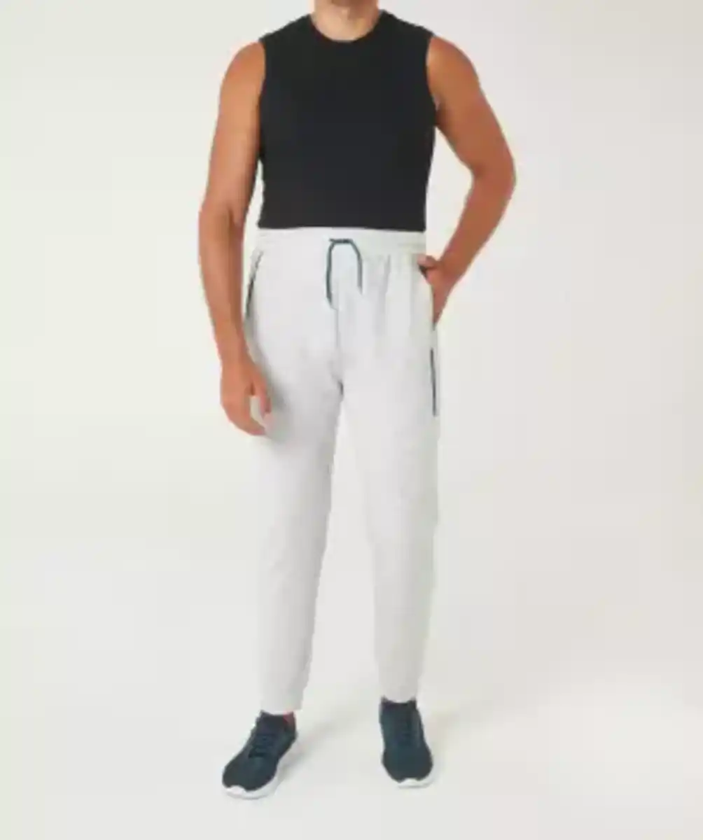 Bild 1 von Jogginghose mit Seitentaschen, grau melange