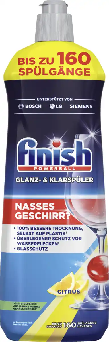 Bild 1 von Finish Glanz- und Klarspüler XL-Pack Citrus, 800 ml