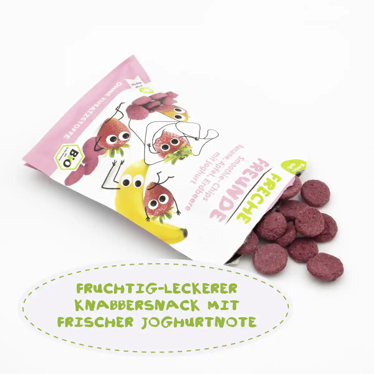 Bild 3 von Freche Freunde Bio Smoothie-Chips Banane, Apfel, Erdbeere mit Joghurt, 16 g