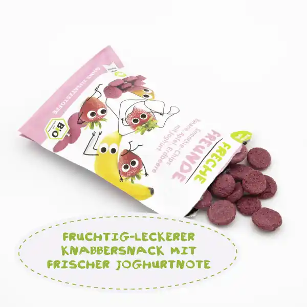 Bild 3 von Freche Freunde Bio Smoothie-Chips Banane, Apfel, Erdbeere mit Joghurt, 16 g