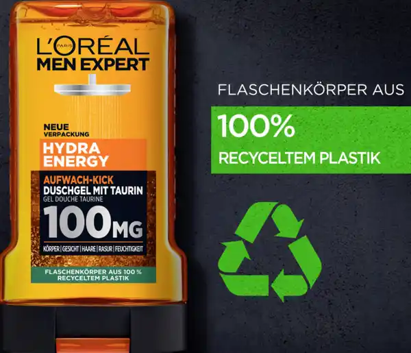 Bild 4 von L’Oréal Paris men expert Duschgel & Shampoo Hydra Energy mit Taurin, 250 ml