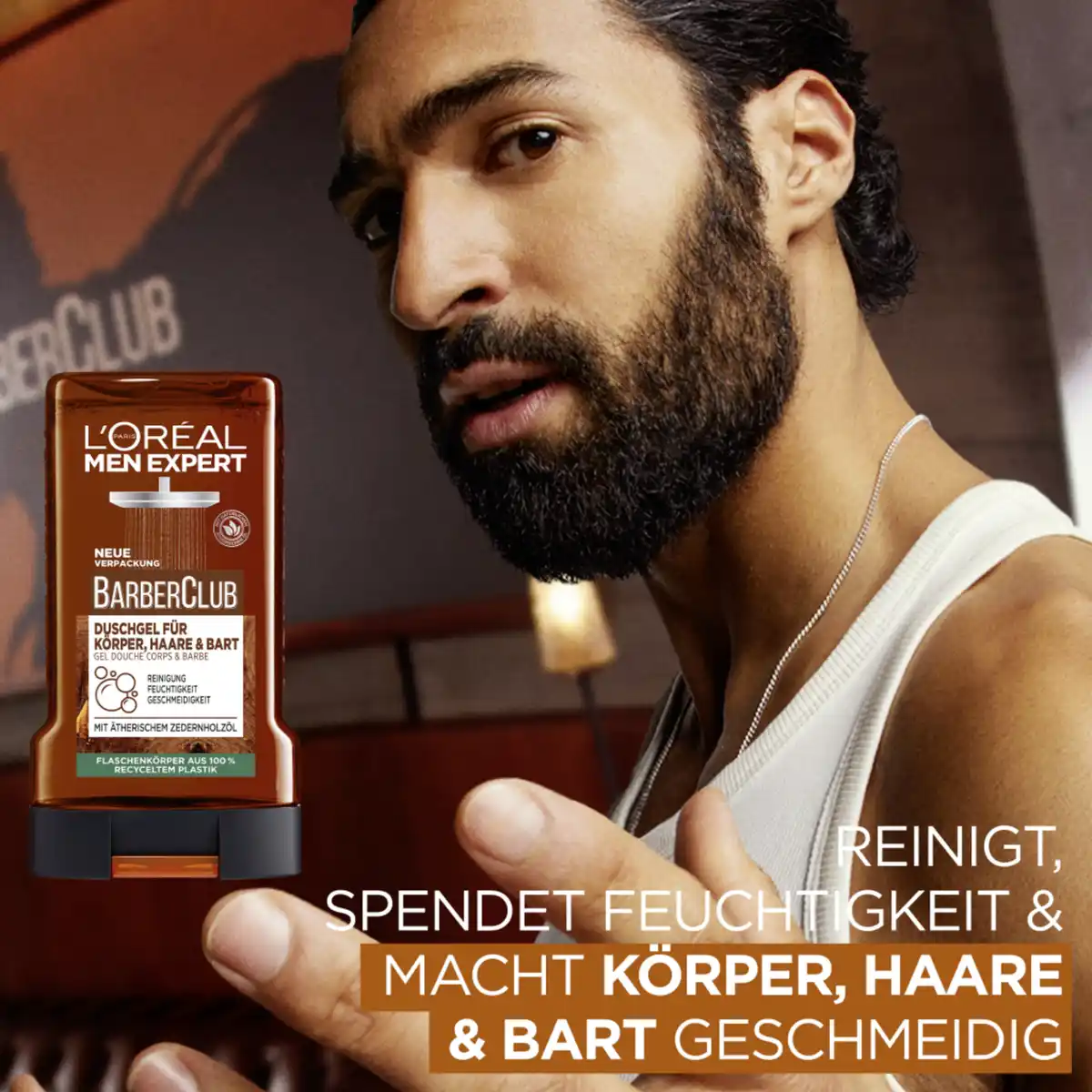 Bild 4 von L’Oréal Paris men expert Duschgel & Shampoo Barber Club mit Zedernholzöl, 250 ml