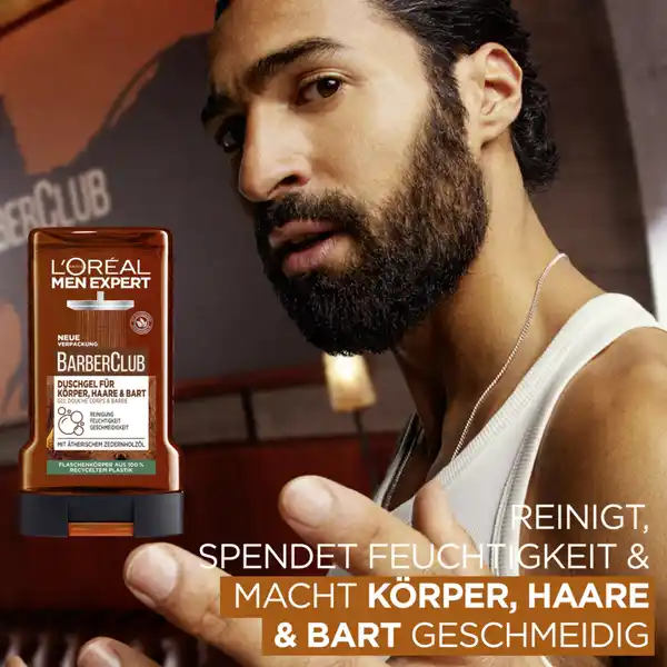 Bild 4 von L’Oréal Paris men expert Duschgel & Shampoo Barber Club mit Zedernholzöl, 250 ml