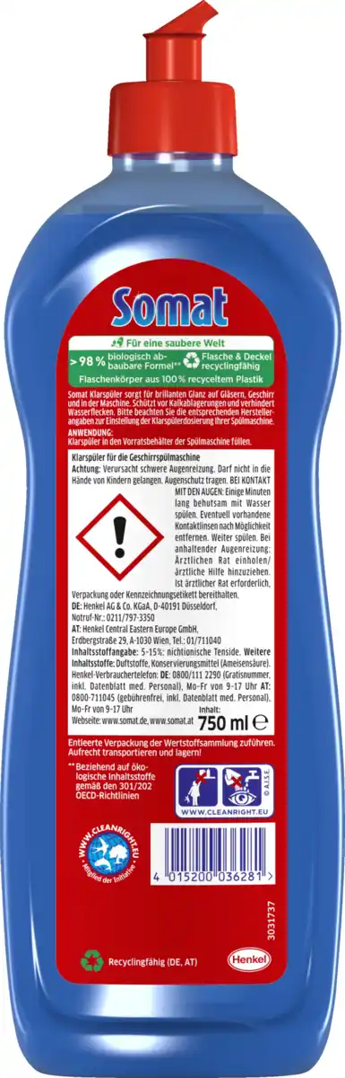 Bild 2 von Somat 5in1 Klarspüler, 750 ml