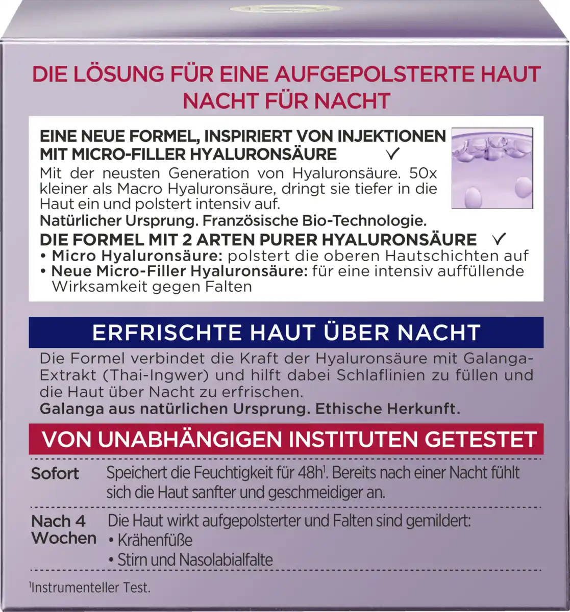 Bild 4 von L’Oréal Paris Revitalift Filler [+Hyaluronsäure] Intensiv Aufpolsternde Anti-Age Pflege Nacht, 50 ml