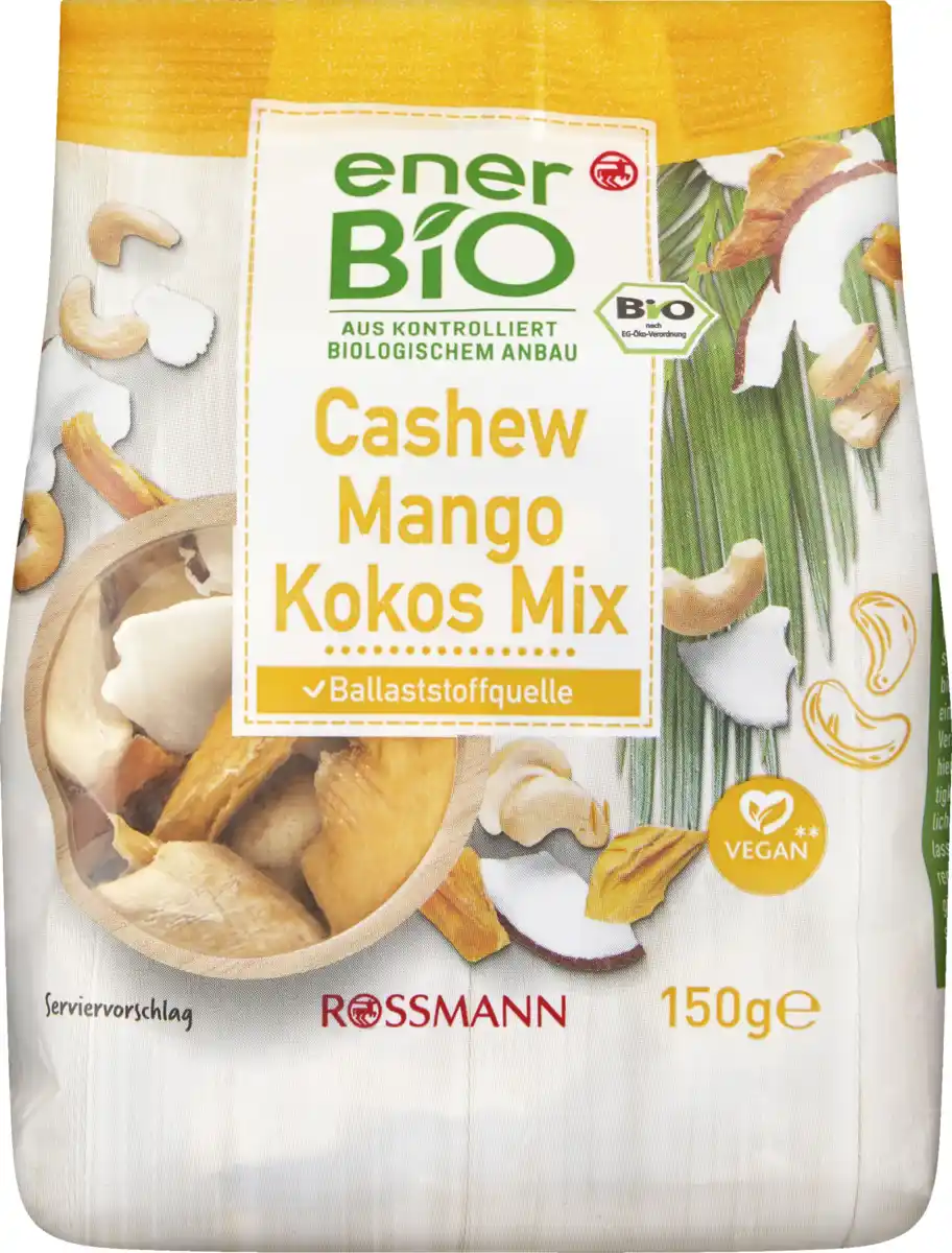 Bild 1 von enerBiO Cashew Mango Kokos Mix, 150 g