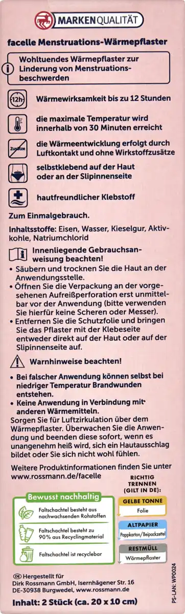 Bild 2 von facelle Menstruations-Wärmepflaster