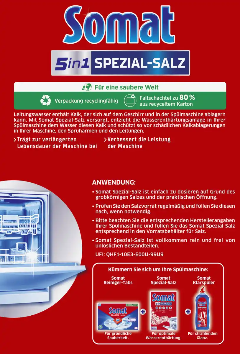 Bild 4 von Somat 5in1 Spülmaschinen Spezial-Salz, 1,2 kg