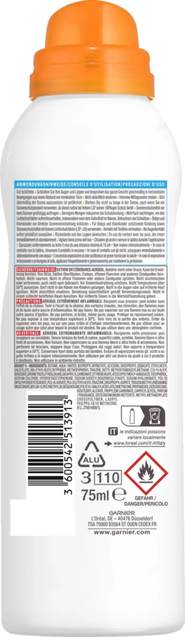 Bild 2 von Garnier Ambre Solaire Super UV Over Make-up Spray LSF 50, 75 ml