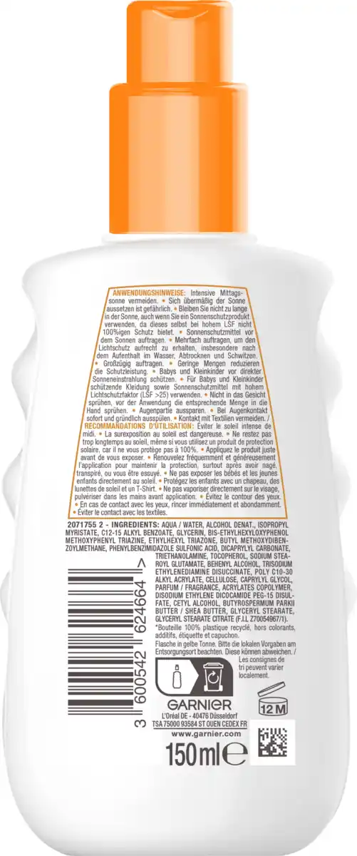 Bild 2 von Garnier Ambre Solaire Hydra Protect+ Sonnenschutz-Spray 24h LSF50, 150 ml