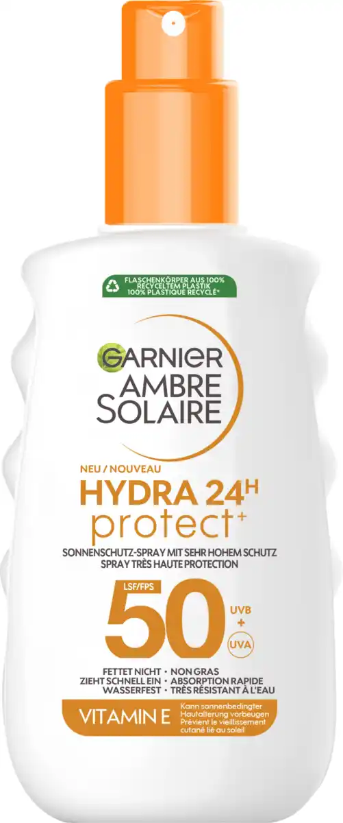 Bild 1 von Garnier Ambre Solaire Hydra Protect+ Sonnenschutz-Spray 24h LSF50, 150 ml