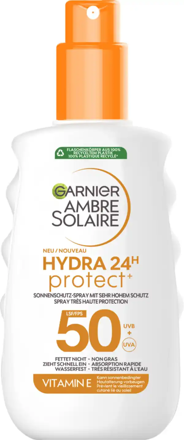 Bild 1 von Garnier Ambre Solaire Hydra Protect+ Sonnenschutz-Spray 24h LSF50, 150 ml