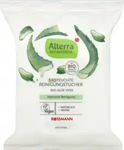Alterra NATURKOSMETIK Feuchte Reinigungstücher Bio-Aloe Vera