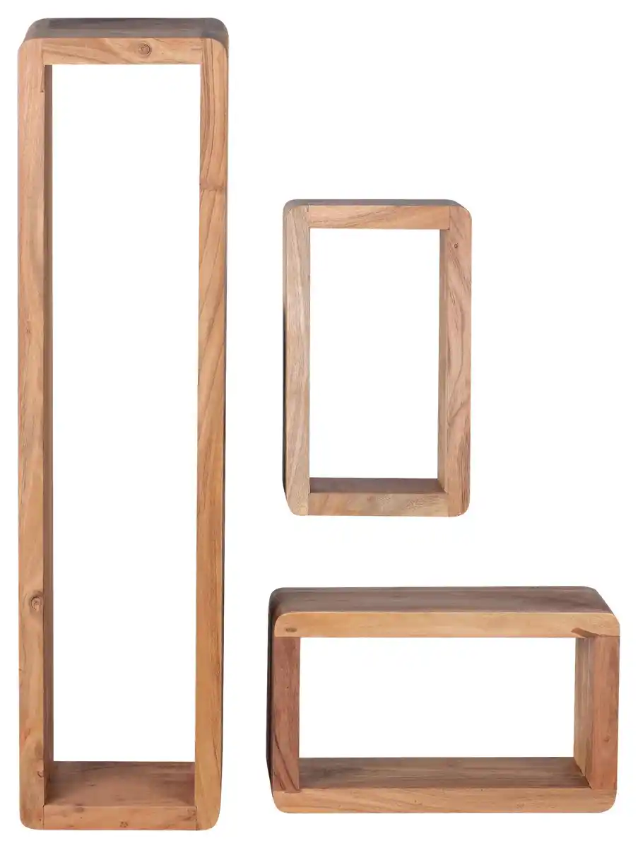 Bild 1 von Wandregalset 'Boha', 3-er Set, aus Akazie, Akaziefarben