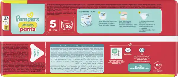 Bild 4 von Pampers premium protection Pants Gr.5 Junior 11-17kg Big Pack