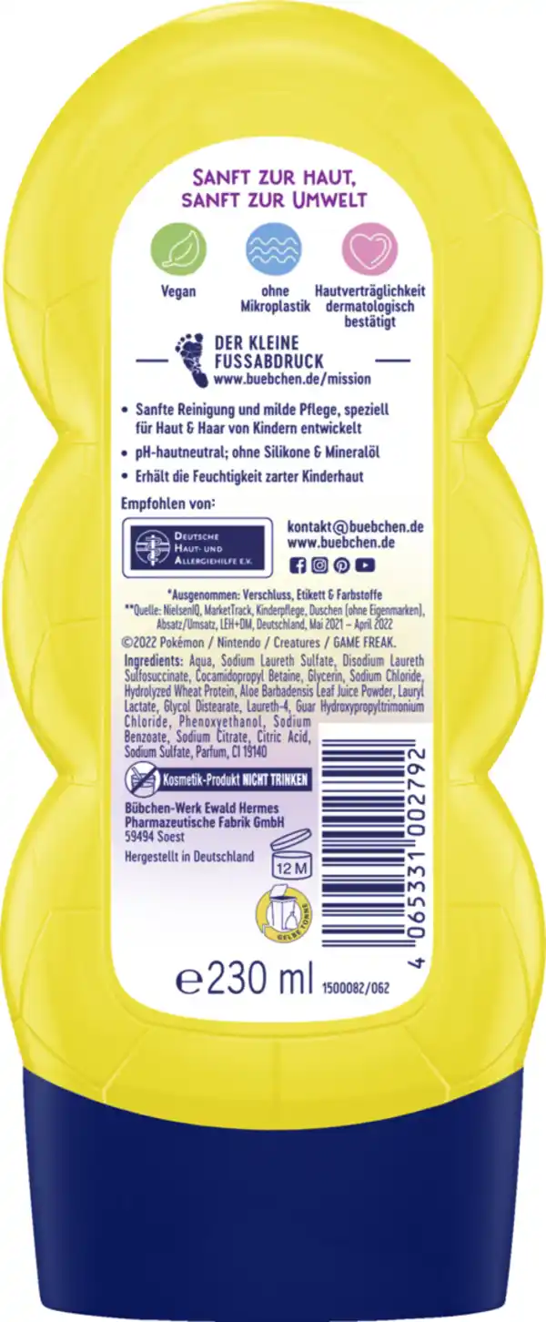 Bild 2 von Bübchen Pokémon Shampoo & Duschgel Pikachu, 230 ml