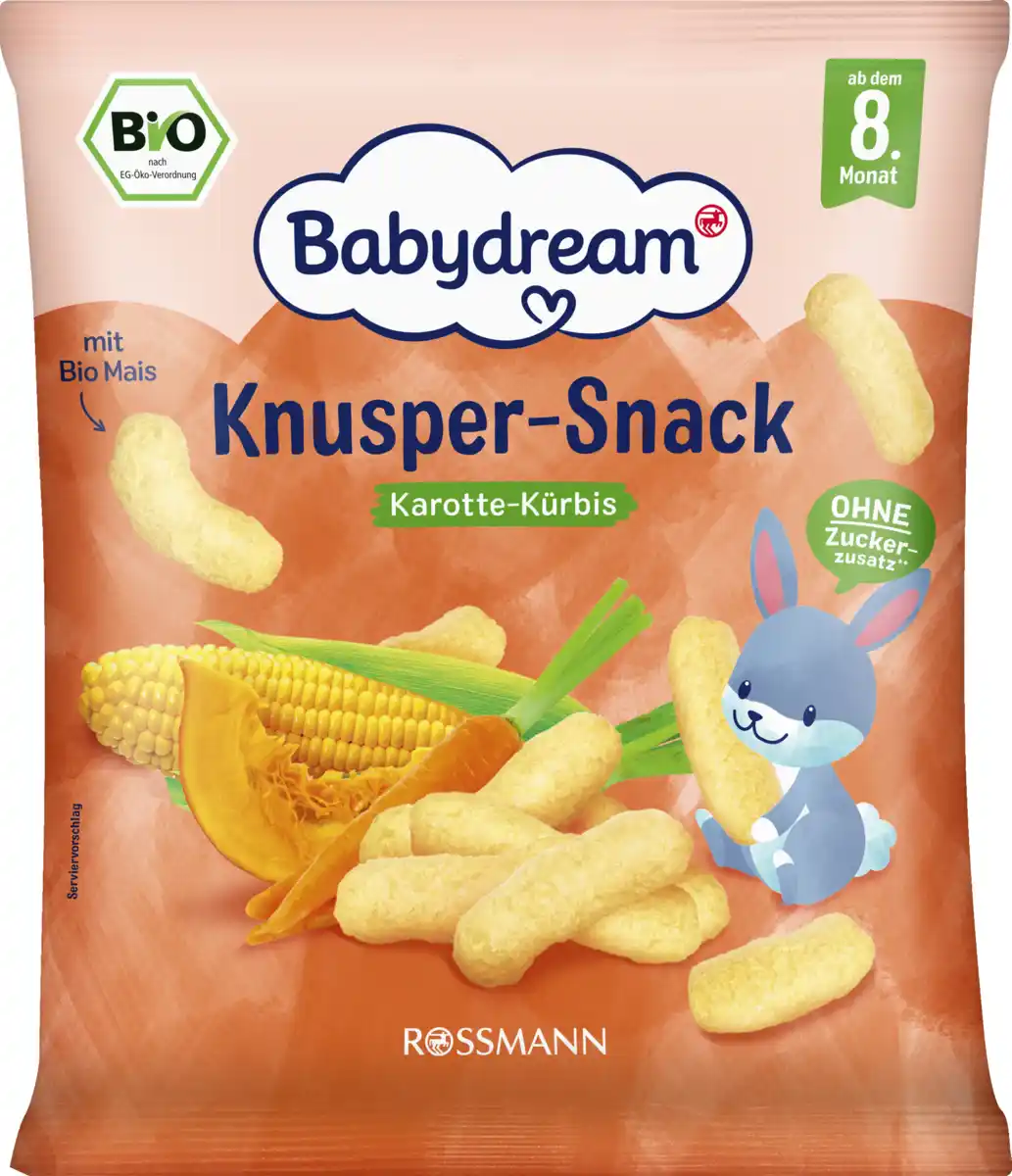 Bild 1 von Babydream Bio Knusper-Snack Karotte-Kürbis, 30 g
