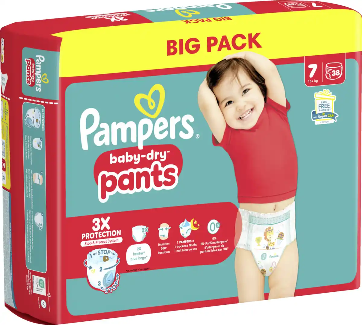 Bild 2 von Pampers Baby Dry Pants Windeln Gr.7 Extra Large 15kg Big Pack