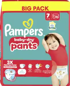 Pampers Baby Dry Pants Windeln Gr.7 Extra Large 15kg Big Pack
