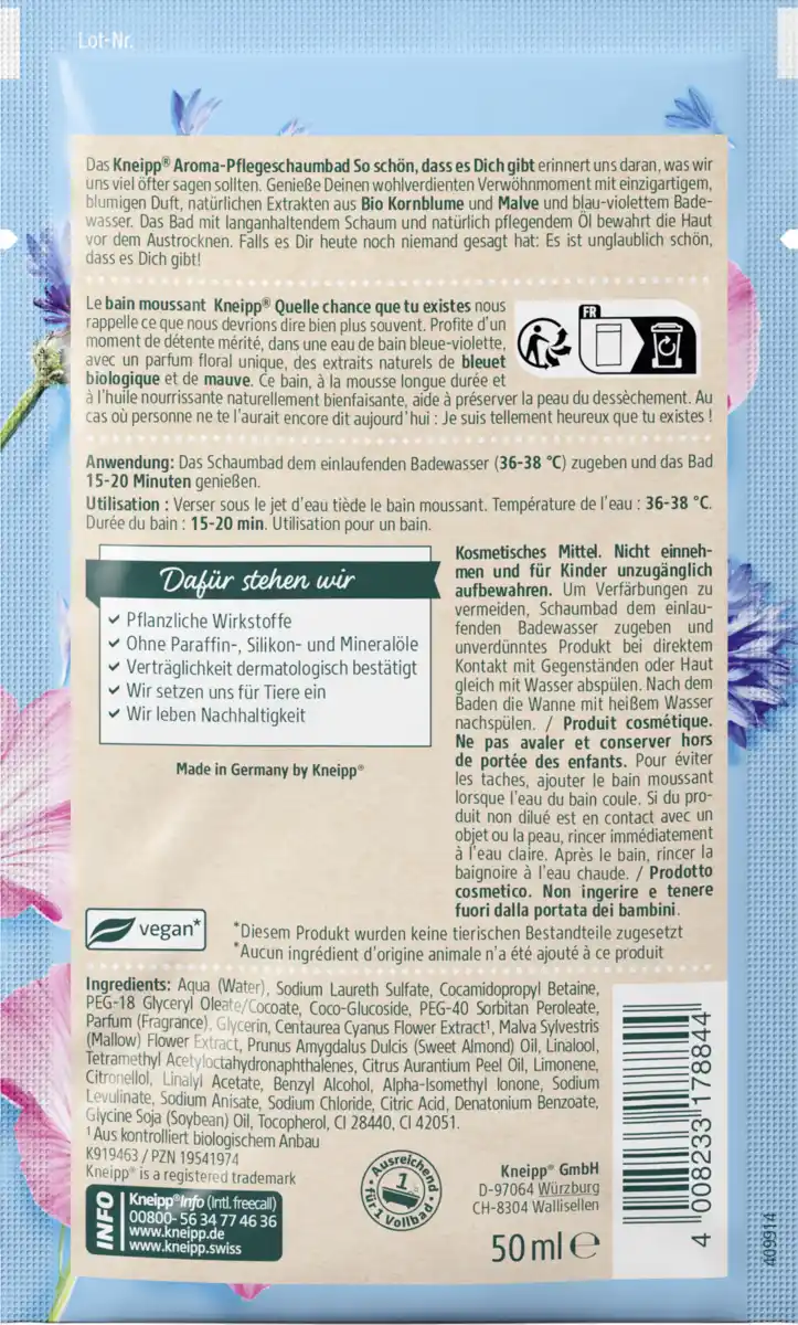 Bild 2 von Kneipp Aroma-Pflegeschaumbad So schön dass es dich gibt, 50 ml