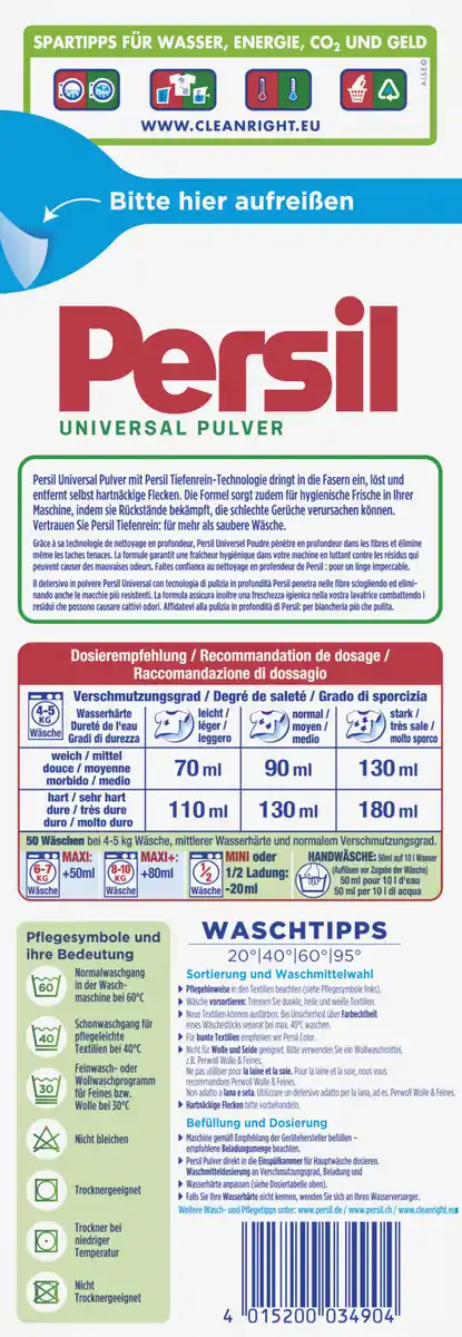 Bild 2 von Persil Waschpulver Universal 50 WL