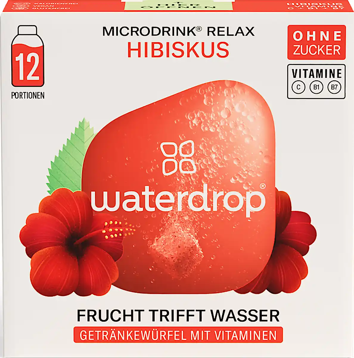 Bild 1 von waterdrop Microdrink Relax Hibiskus, 24 g