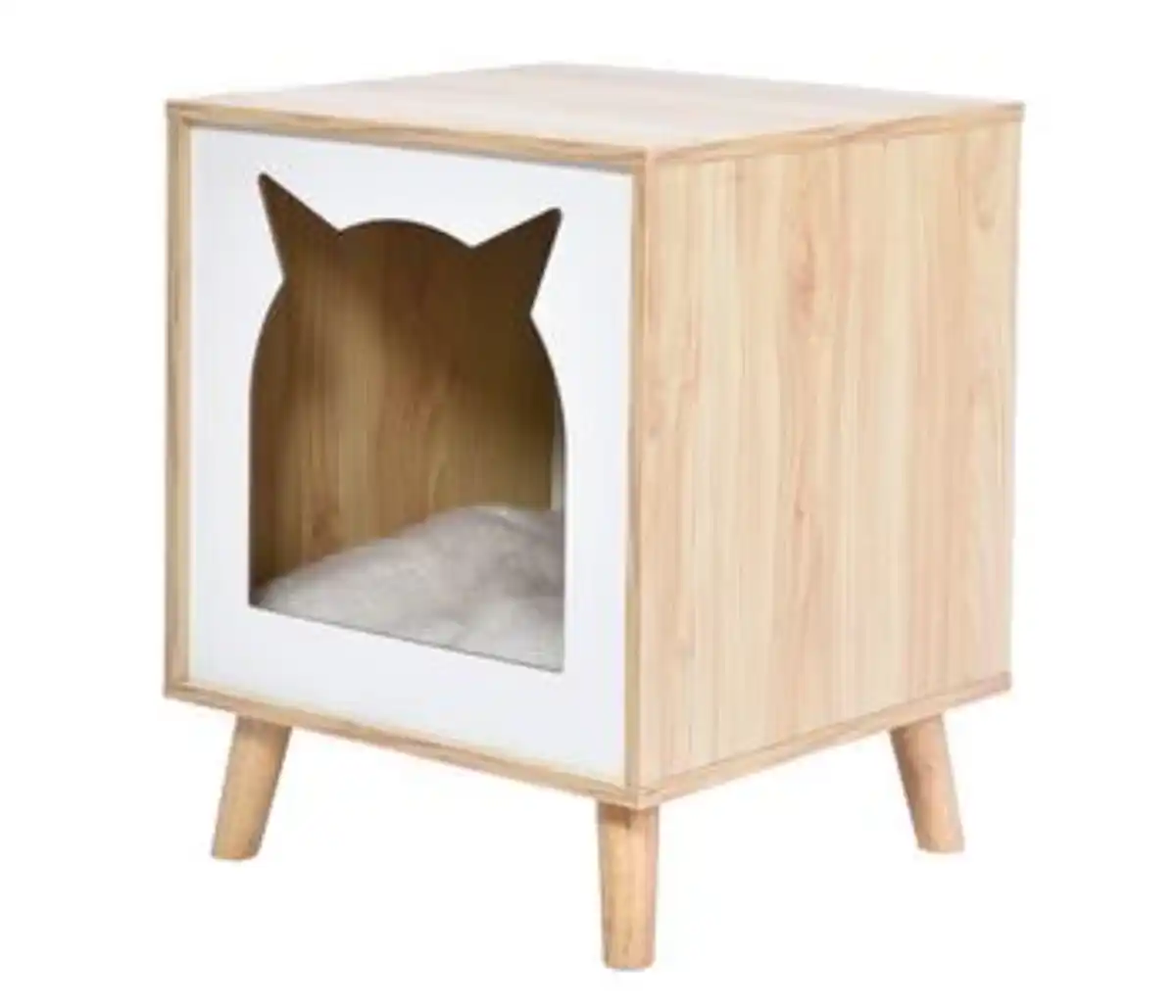 Bild 1 von Dehner Lieblinge Kuschelhöhle Dexi, weiß/braun, ca. B40/H50/T40 cm