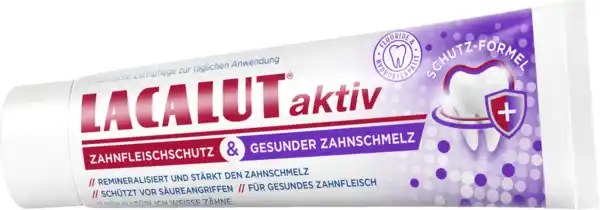 Bild 2 von LACALUT aktiv medizinische Zahncreme Zahnfleischschutz & gesunder Zahnschmelz, 75 ml