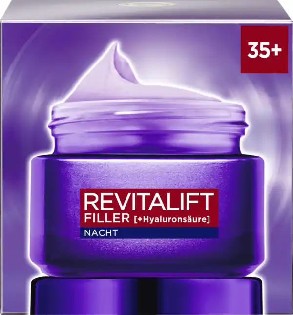 Bild 2 von L’Oréal Paris Revitalift Filler [+Hyaluronsäure] Intensiv Aufpolsternde Anti-Age Pflege Nacht, 50 ml